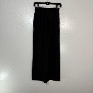 Lululemon Pants Womens 4 Black Wide Leg Pull Belted Noir